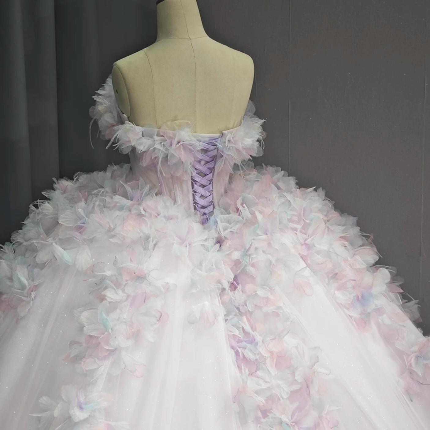 Lace Quinceanera Ball Gown Strapless Dress Sweet 16 Dress