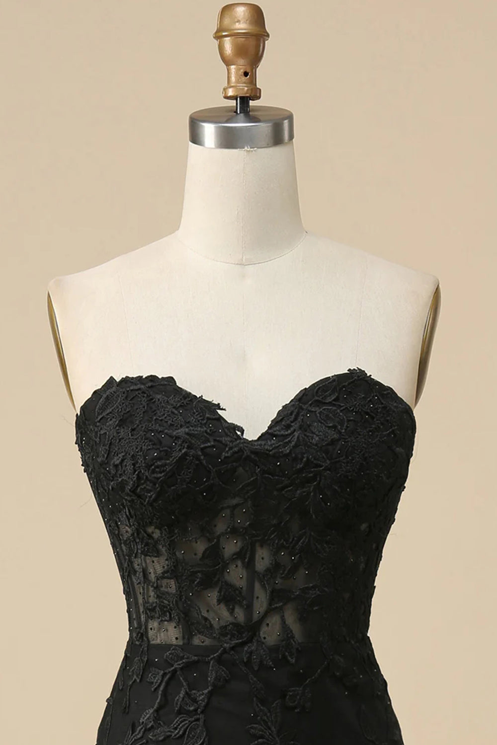 Light Blue Prom Dress Mermaid Sweetheart Corset Long Laced Evening Dress with Slit