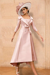Long-Sleeve A-Line Princess Gown for the Mother of the Bride with Bowknot
