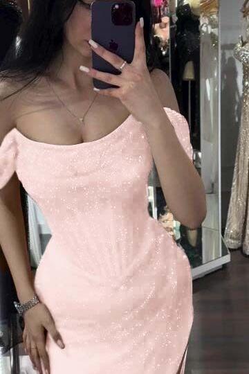 Mermaid Prom Dress Sequined Off the Shoulder Evening Dress