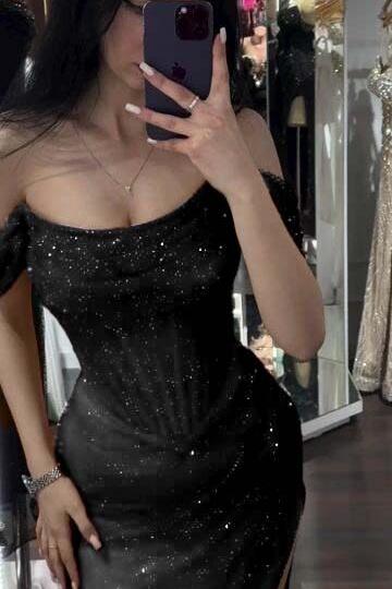Mermaid Prom Dress Sequined Off the Shoulder Evening Dress