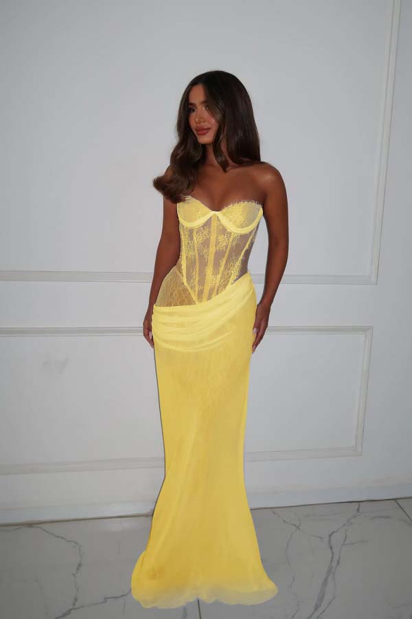 Mermaid Prom Dress Sleeveless Sweetheart Evening Dress With Lace Appliques