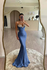 Mermaid Prom Dress Sweetheart Beaded Evening Dress