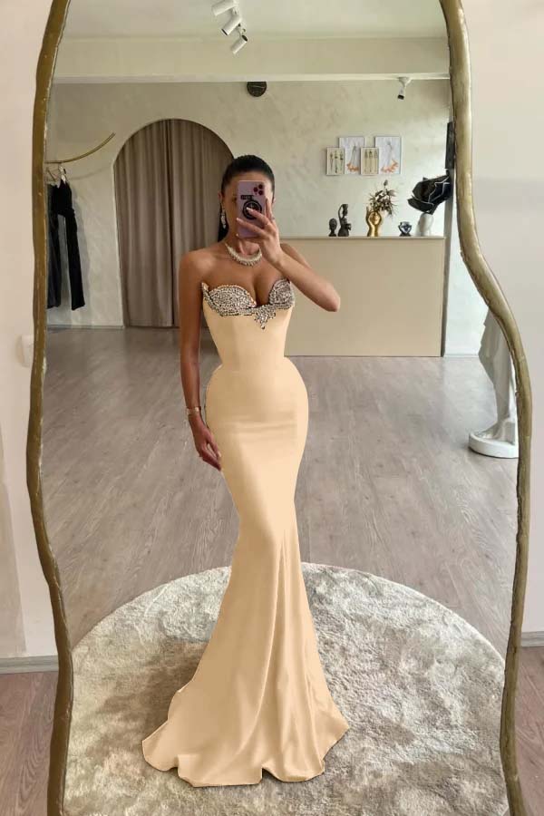 Mermaid Prom Dress Sweetheart Beaded Evening Dress