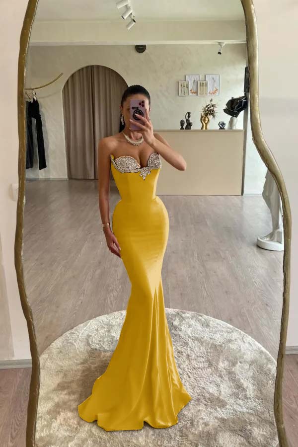 Mermaid Prom Dress Sweetheart Beaded Evening Dress