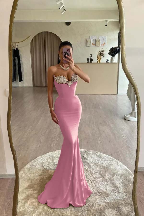 Mermaid Prom Dress Sweetheart Beaded Evening Dress
