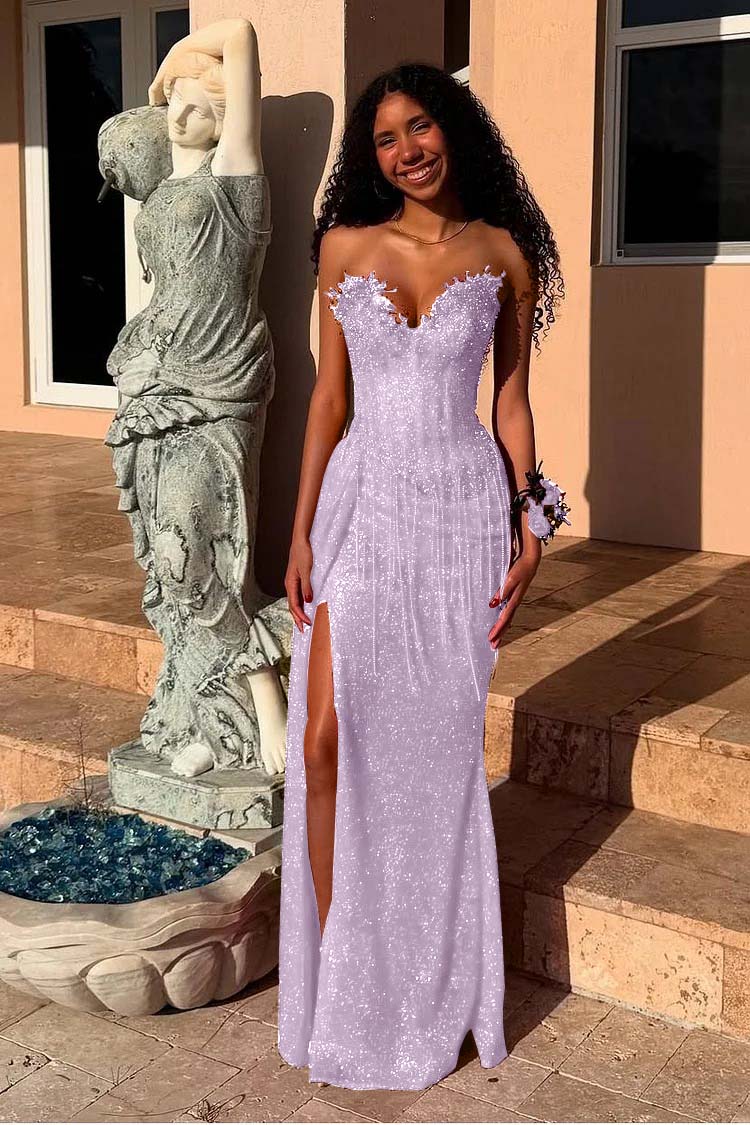 Mermaid Prom Dress Sweetheart Sleeveless Beaded Evening Dress