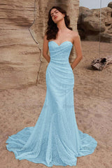 Mermaid Wedding Dress Sleeveless Sweetheart Beaded Formal Dress