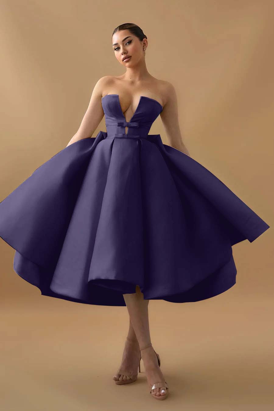 Mint Green Graduation Dress Strapless Sleeveless A Line Cocktail Dress With Ruffles