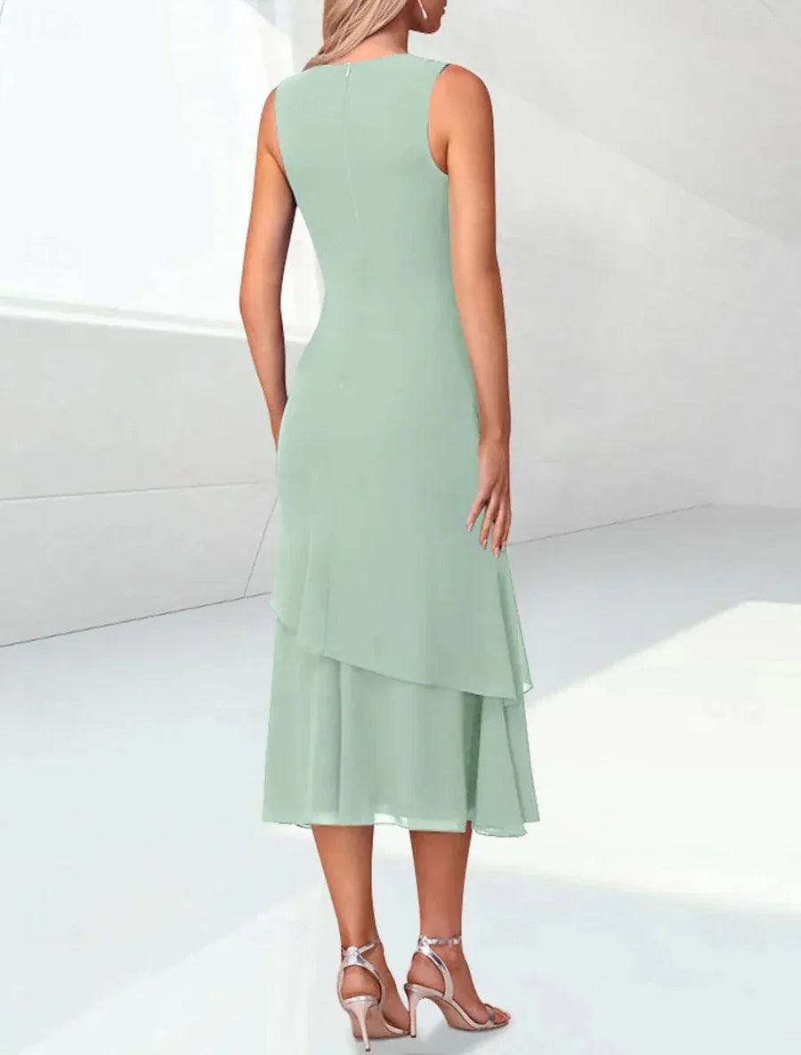 Dreamyannie UK Mint Green Mother of the Bride Dress Chiffon Two Piece Wedding Guest Dress Dreamyannie UK Mint Green Mother of the Bride Dress Chiffon Two Piece Wedding Guest Dress