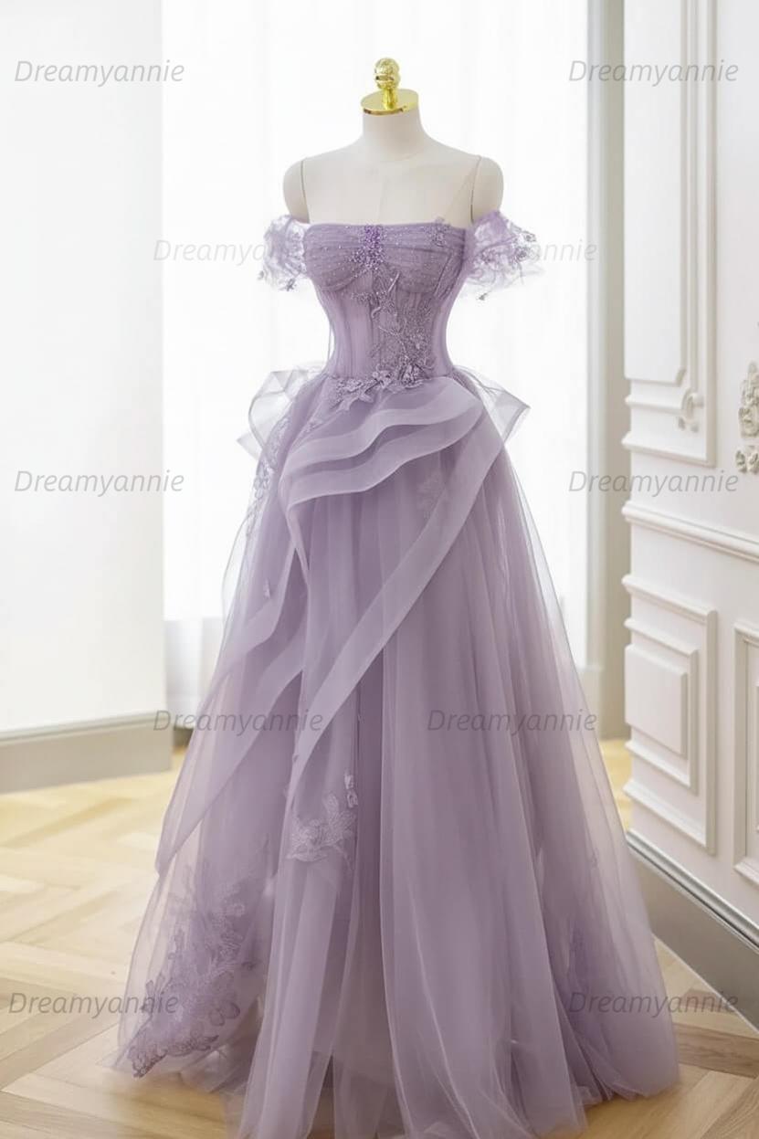 Mint Green Prom Dress Tulle Lace Long Elegant Corset Formal Party Evening Dress