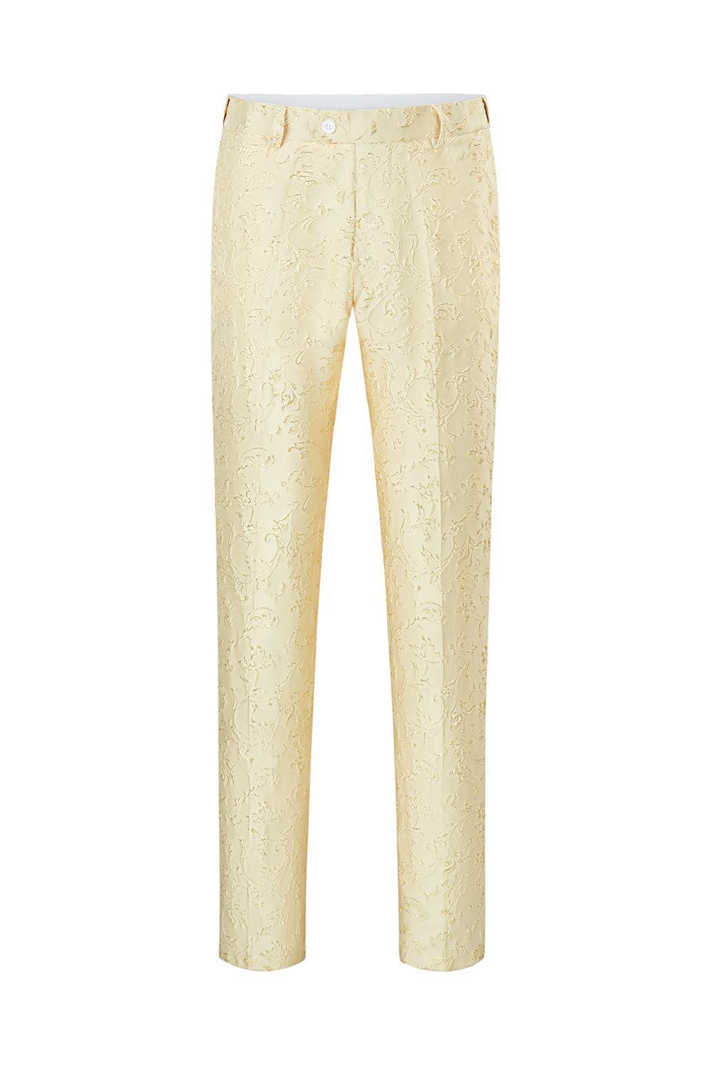 Mint Shawl Lapel Jacquard One Button Men's Prom Suit Blazer Pants