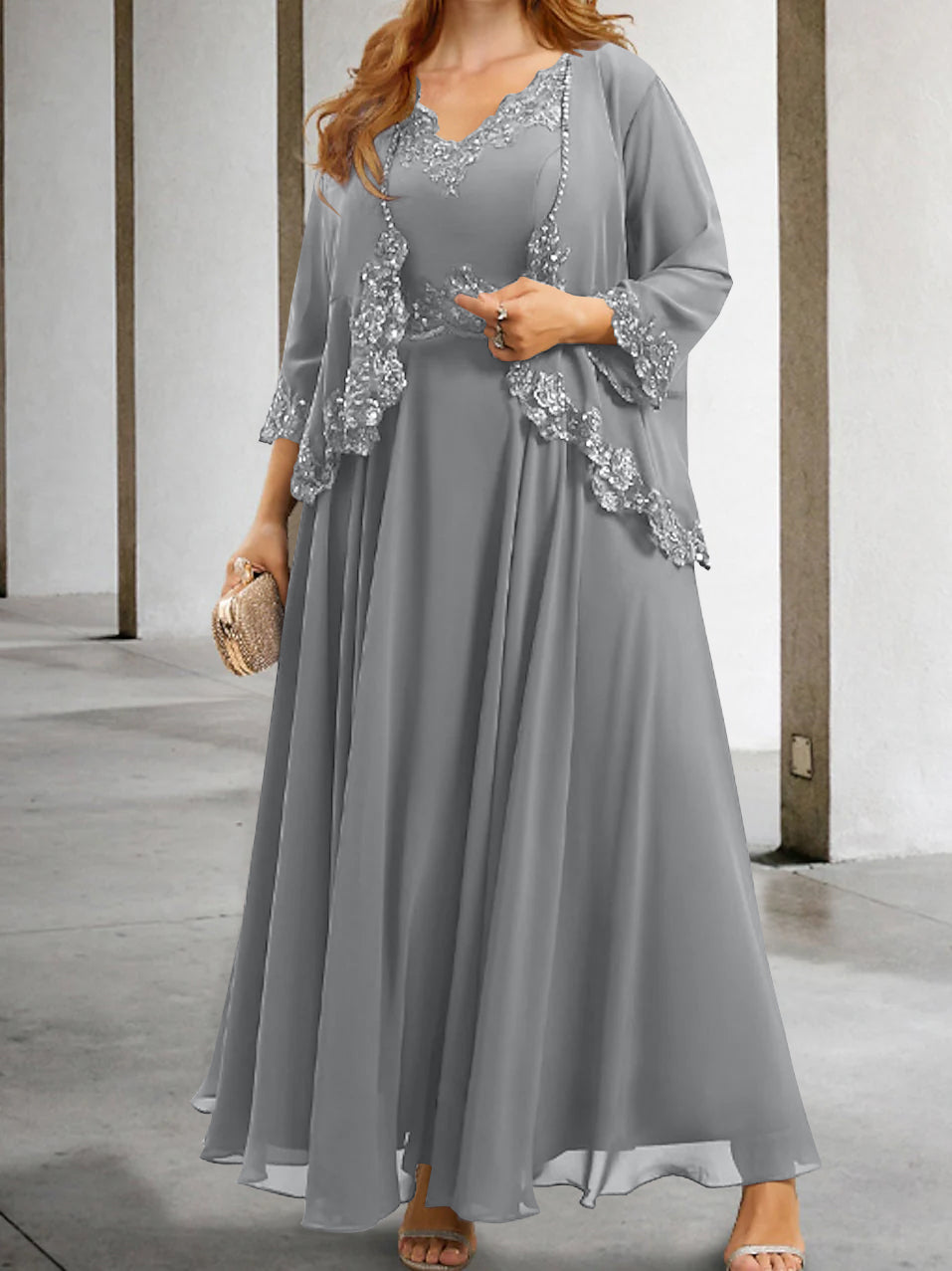 Mother of the Bride A-Line/Princess Dresses Featuring Applique & Sequins