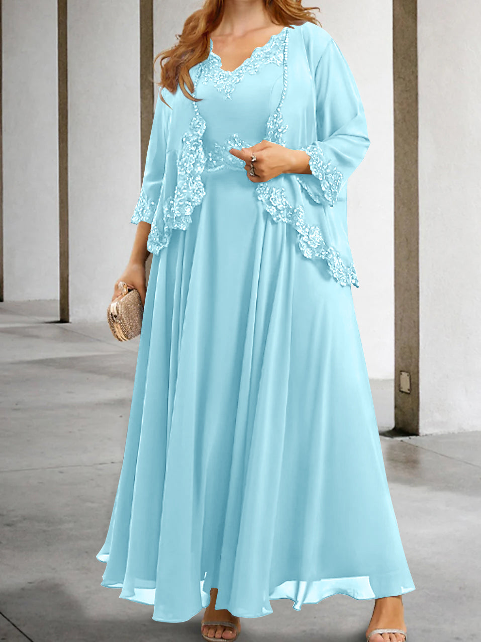 Mother of the Bride A-Line/Princess Dresses Featuring Applique & Sequins