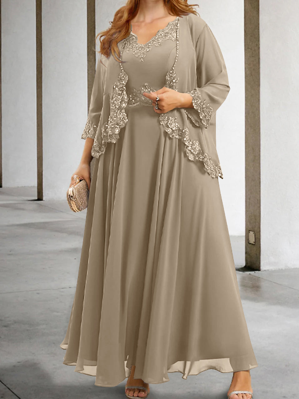 Mother of the Bride A-Line/Princess Dresses Featuring Applique & Sequins