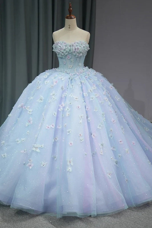 Purple Princess Quinceanera Dress 2024 Strapless Appliques Beads Birthday Party For 15Th Girls Ball Gown Dress