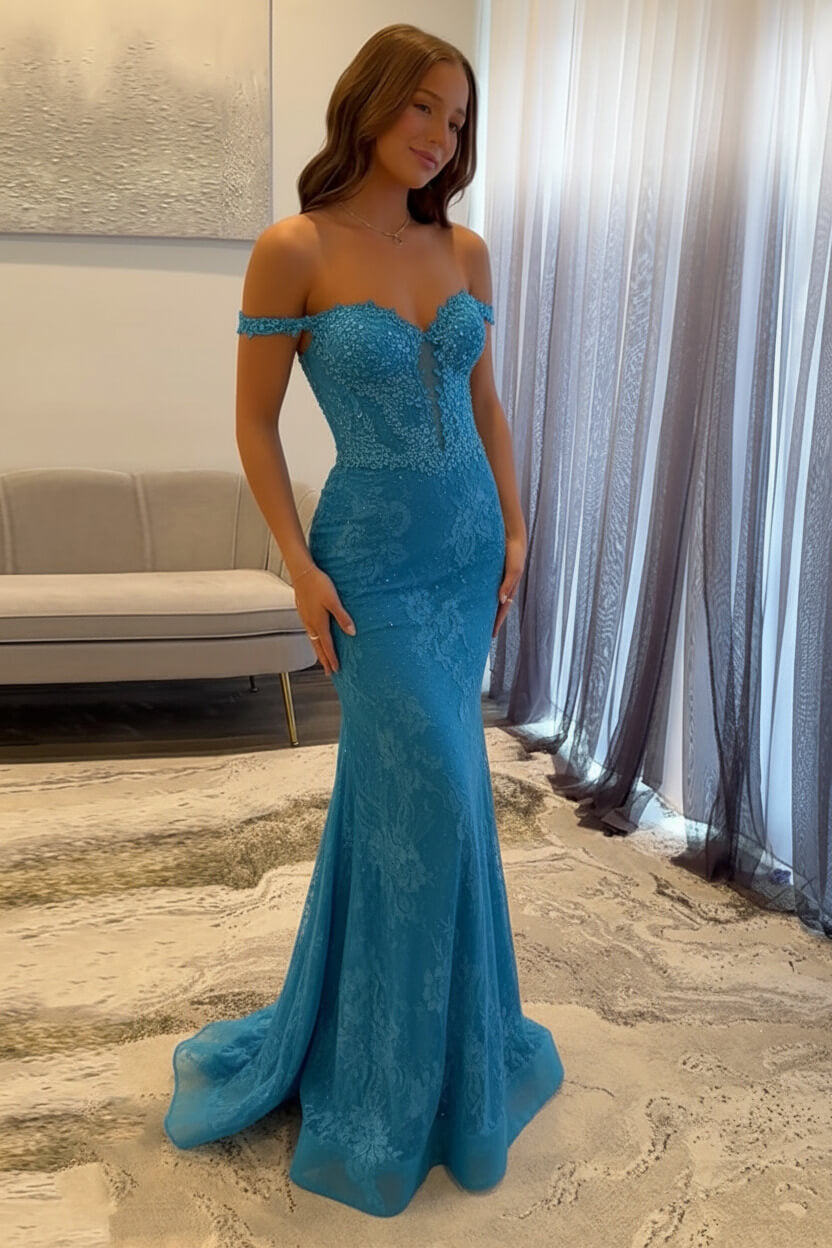 Dreamyannie Women Navy Prom Dress Off The Shoulder Mermaid Long Lace Formal Evening Dress Dreamyannie UK Dreamyannie Women Navy Prom Dress Off The Shoulder Mermaid Long Lace Formal Evening Dress Dreamyannie UK