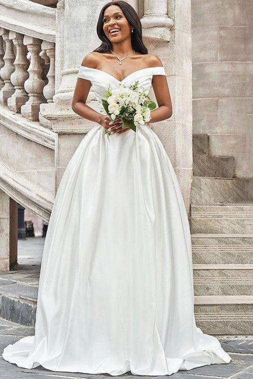 Off-the-Shoulder A-Line Wedding Dresses