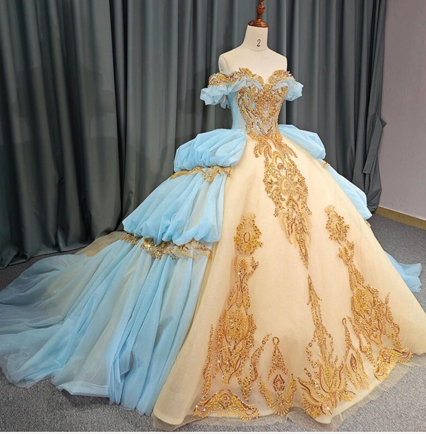 Off the Shoulder Quinceanera Dress Ball Gown Sweet 16 Dress