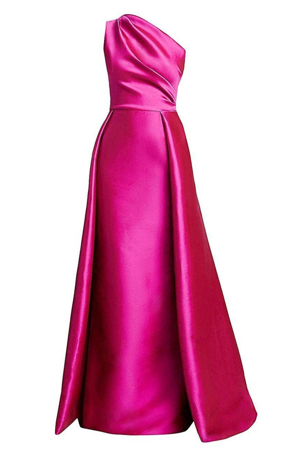 One Shoulder Bridesmaid Dress Fuchsia Wedding Guest Dress with Panel T – Dreamyannie UK