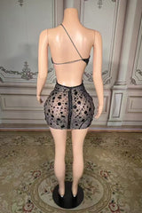 One Shoulder Homecoming Dress Cut Out Bodycon Cocktail Party Dress