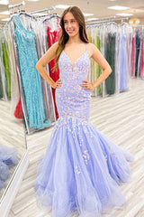 Orange Prom Dress Floral Mermaid Spaghetti Straps Long Evening Dress