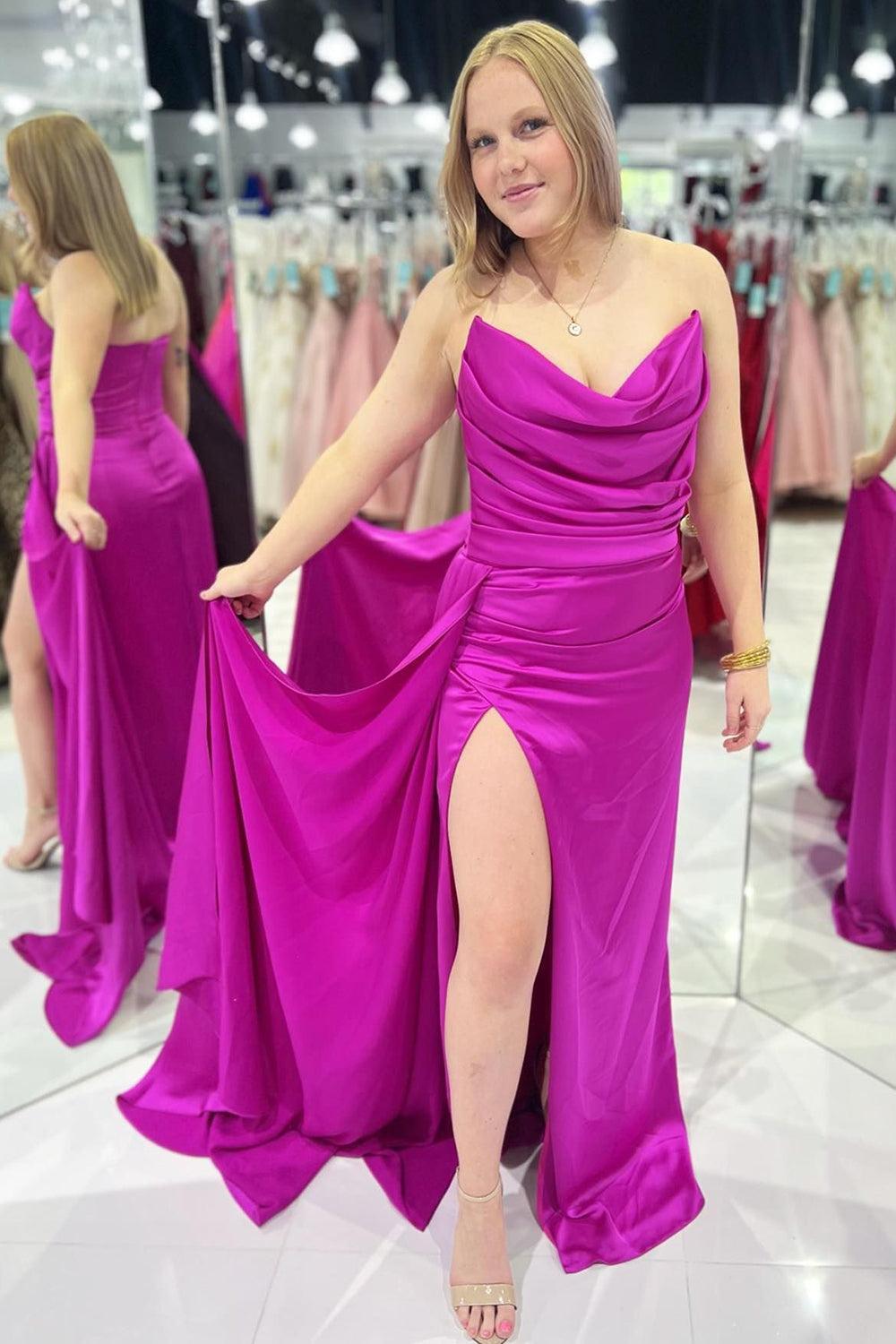 Peacock Green Prom Dress Sheath Sweetheart Long Evening Dress with Split Front