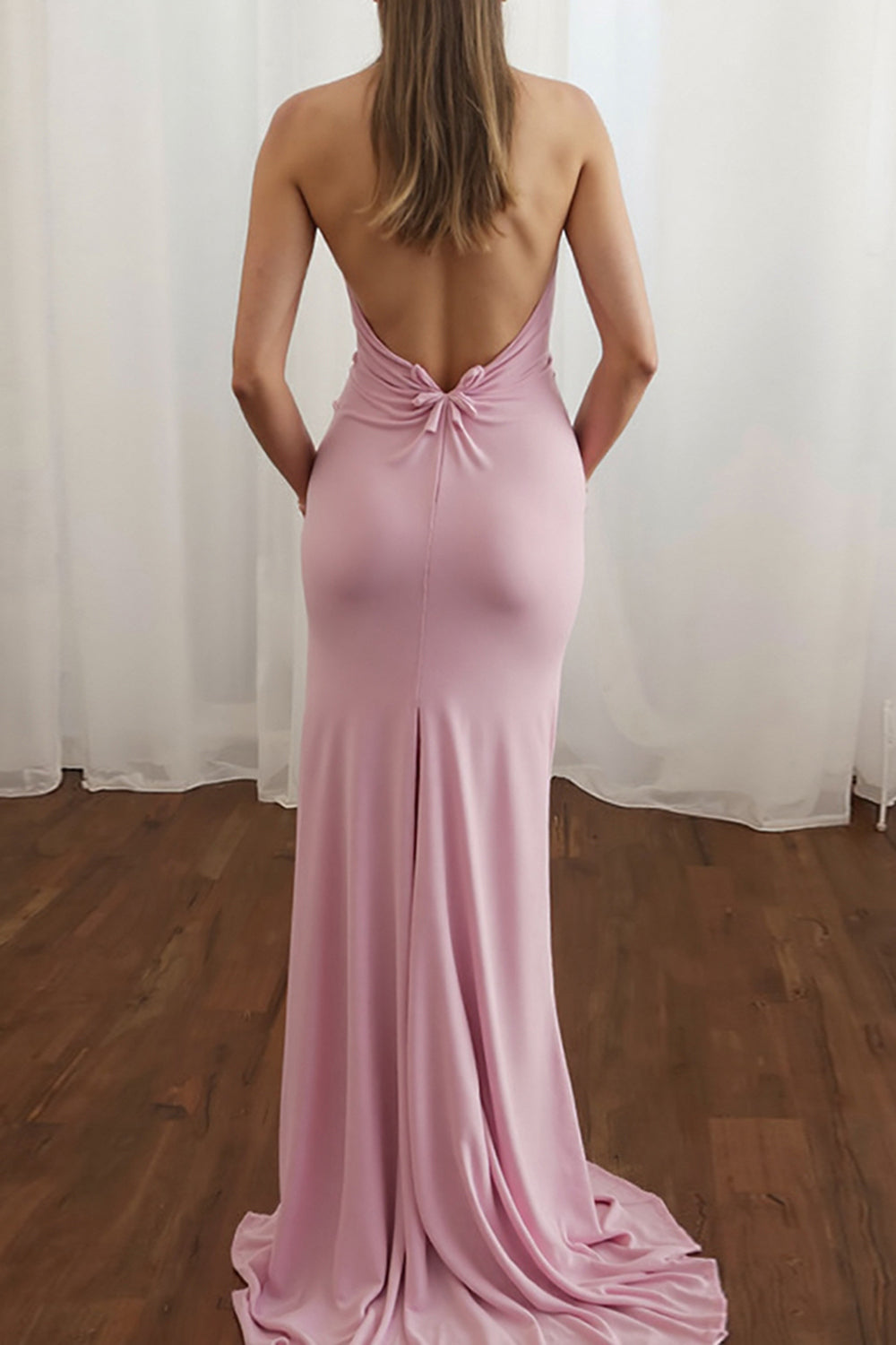 Pink Prom Dress Mermaid Sweetheart Long Formal Dress
