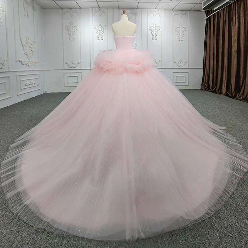Pink Quinceanera Dress Sweetheart Neck Lace Up Party Ball Gown Sweet 16 Dress
