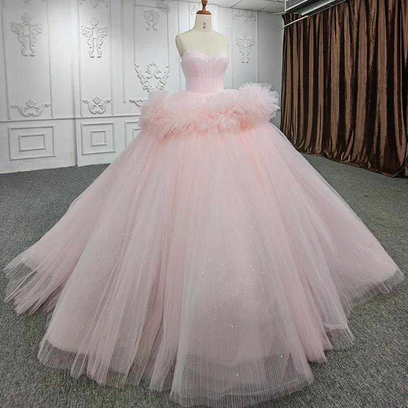 Pink Quinceanera Dress Sweetheart Neck Lace Up Party Ball Gown Sweet 16 Dress