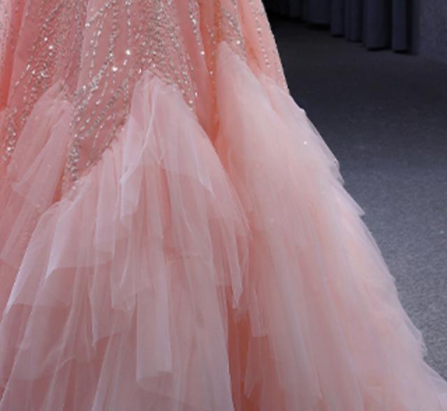 Pink Sweetheart Quinceanera Dress Sequined Sleeveless Formal Party Dress