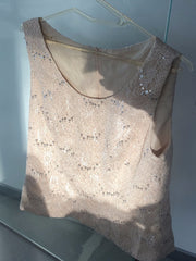 Plus Size Chiffon Mother of the Bride Pantsuit with Sequined Jacket