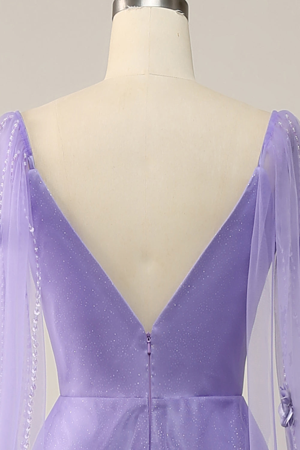 Purple A Line Long Prom Dress with 3D Flowers