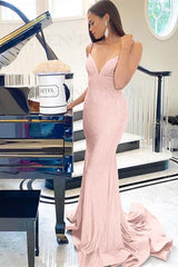 Purple Mermaid Prom Dress Sleeveless Spaghetti Straps Beaded Evening Dress