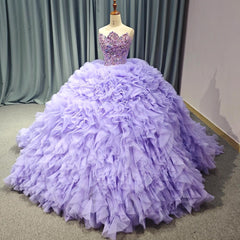 Purple Quinceanera Ball Gown Strapless Dress Sweet 16 Dress