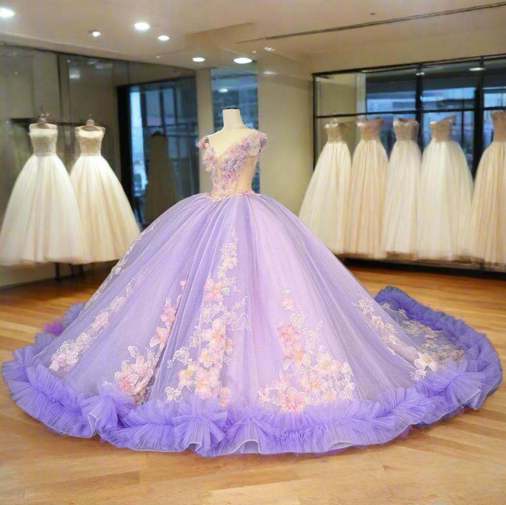 Purple Quinceanera Dress Off The Shoulder Ball Gown Sweet 16 Dress