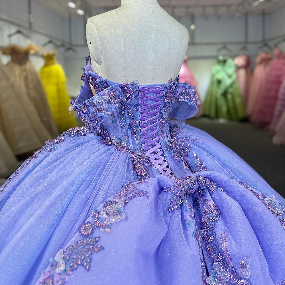 Purple Quinceanera Dress Sweet 15 Evening Dress Crystal Sleeveless Ball Gown Sweet 16 Dress