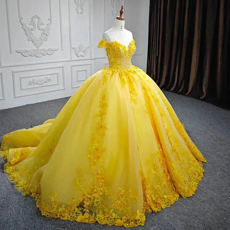 Dreamyannie UK Quinceanera Dress 3D Flower Sweetheart Ball Gown Sweet 16 Party Dress Dreamyannie UK Quinceanera Dress 3D Flower Sweetheart Ball Gown Sweet 16 Party Dress