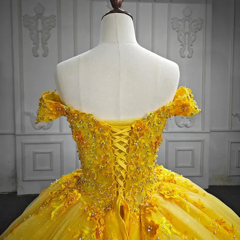 dresses for sweet 16 party Dreamyannie UK Quinceanera Dress 3D Flower Sweetheart Ball Gown Sweet 16 Party Dress