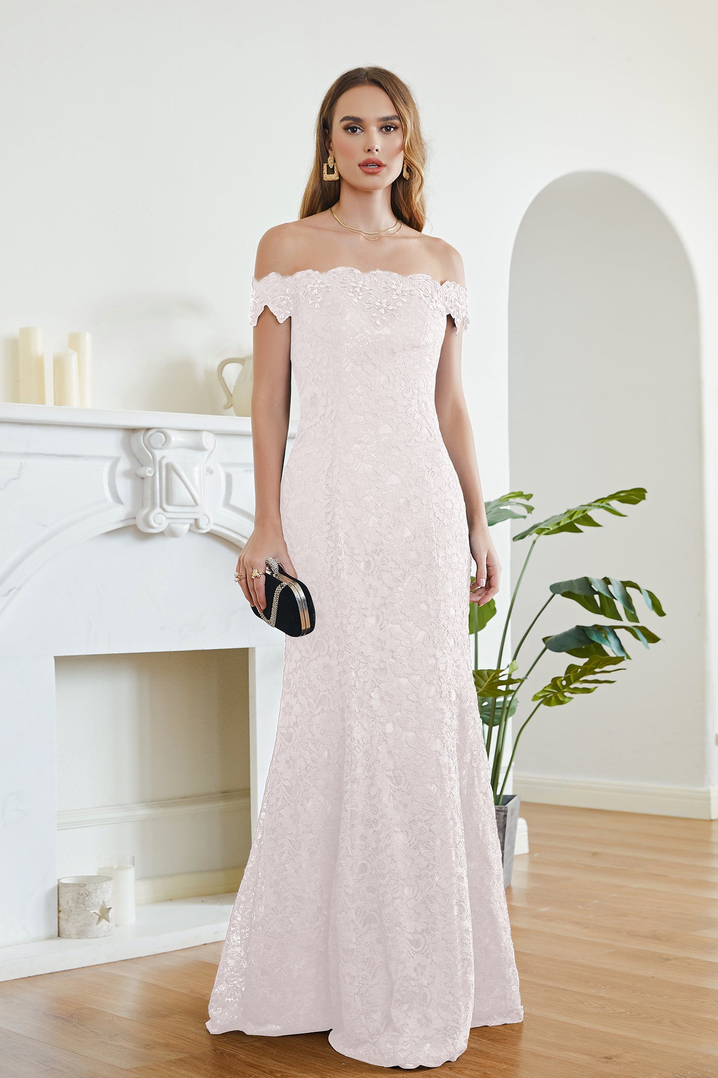 Red Off the Shoulder Mother of the Bride Dress Mermaid Party Dress