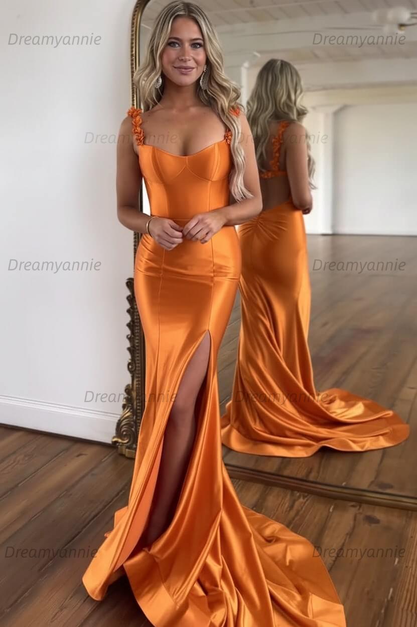 Red Prom Dress Spaghetti Straps Mermaid Satin Long Evening Dress with Dreamyannie UK Red Prom Dress Spaghetti Straps Mermaid Satin Long Evening Dress with Dreamyannie UK