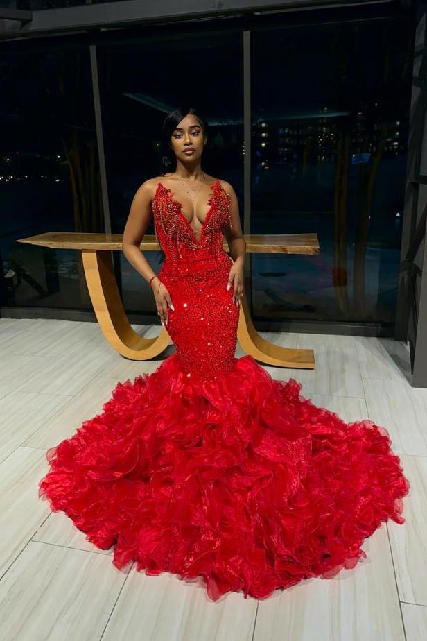 Simple Train Gown Homecoming Dresses Short Sparkly Red Long Dress Red V-Neck Strapless Mermaid Beadings Prom Dress With Simple Train Gown Homecoming Dresses Short Sparkly Red Long Dress Red V-Neck Strapless Mermaid Beadings Prom Dress With