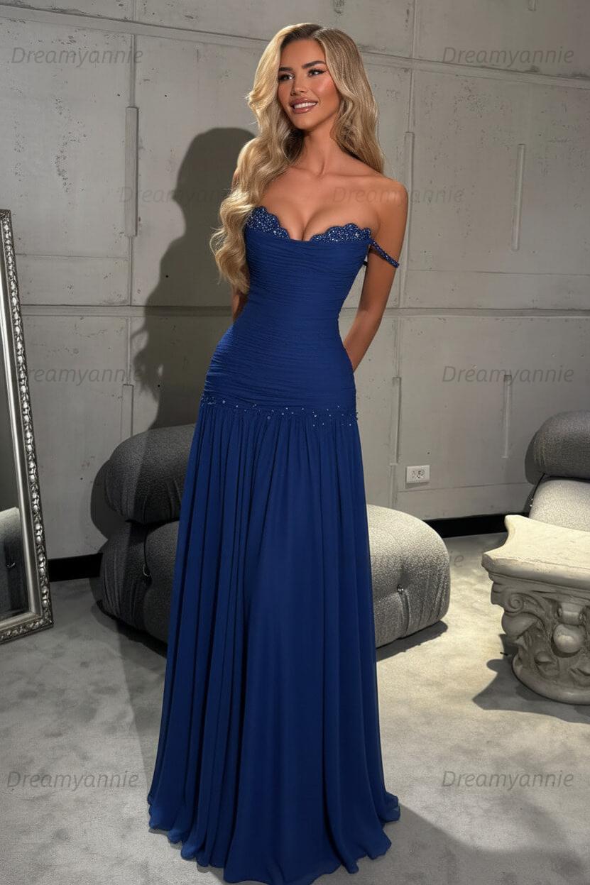 Mint Green Off The Shoulder Prom Dress A Line Formal Evening Gown