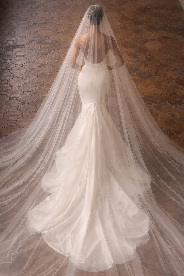 Satin Mermaid Wedding Dress with Folded Sweetheart Neckline