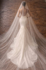 Satin Mermaid Wedding Dress with Folded Sweetheart Neckline