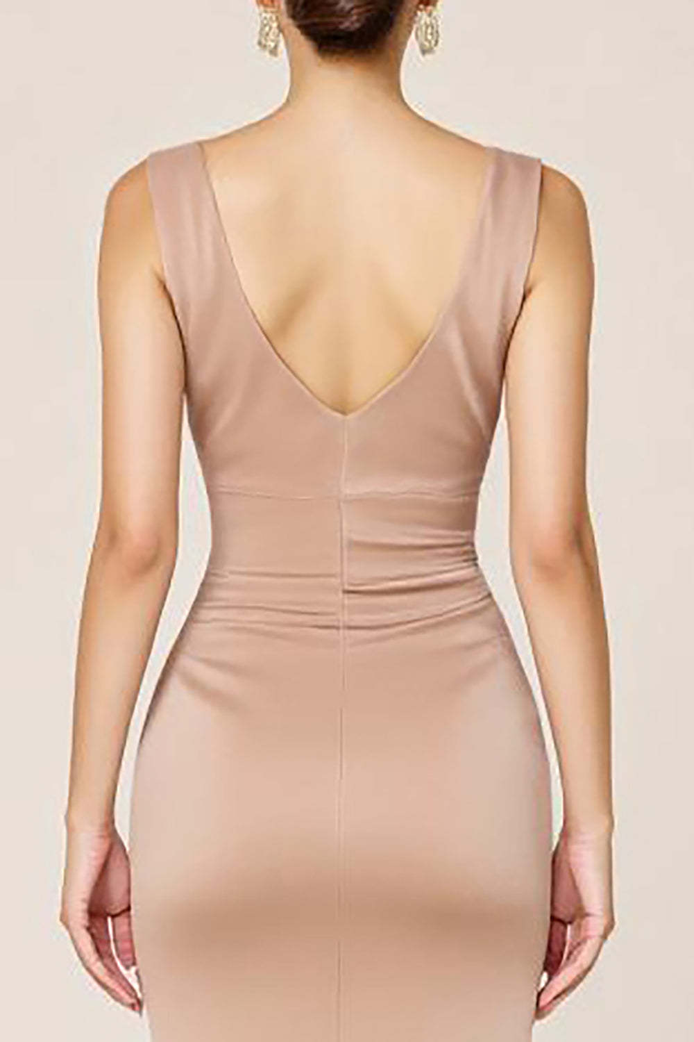 Satin Wedding Guest Dress Sheath Boat Neck Long Evening Dress With Slit