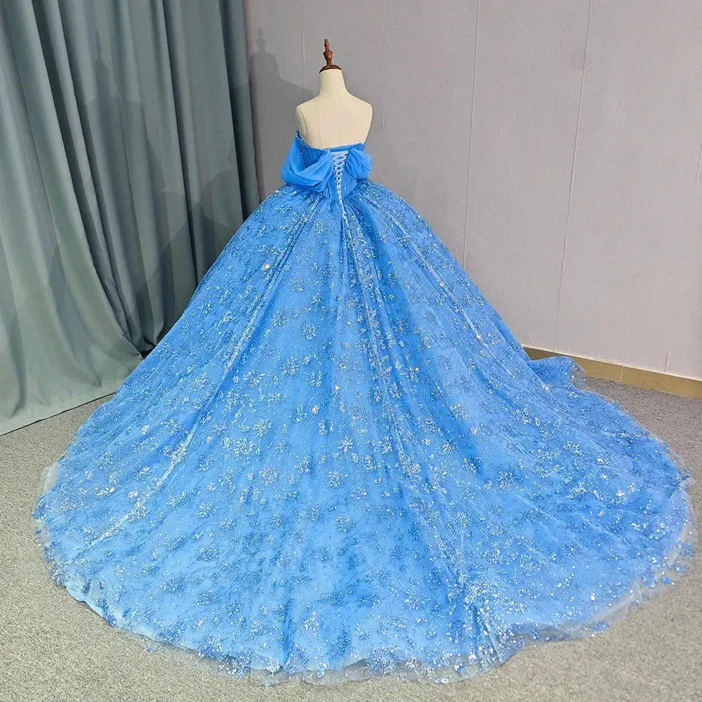 Sequin Party Dress Luxury Quinceanera Dress Elegant Off The Shoulder Ball Gown Sweet 16 Party Dress