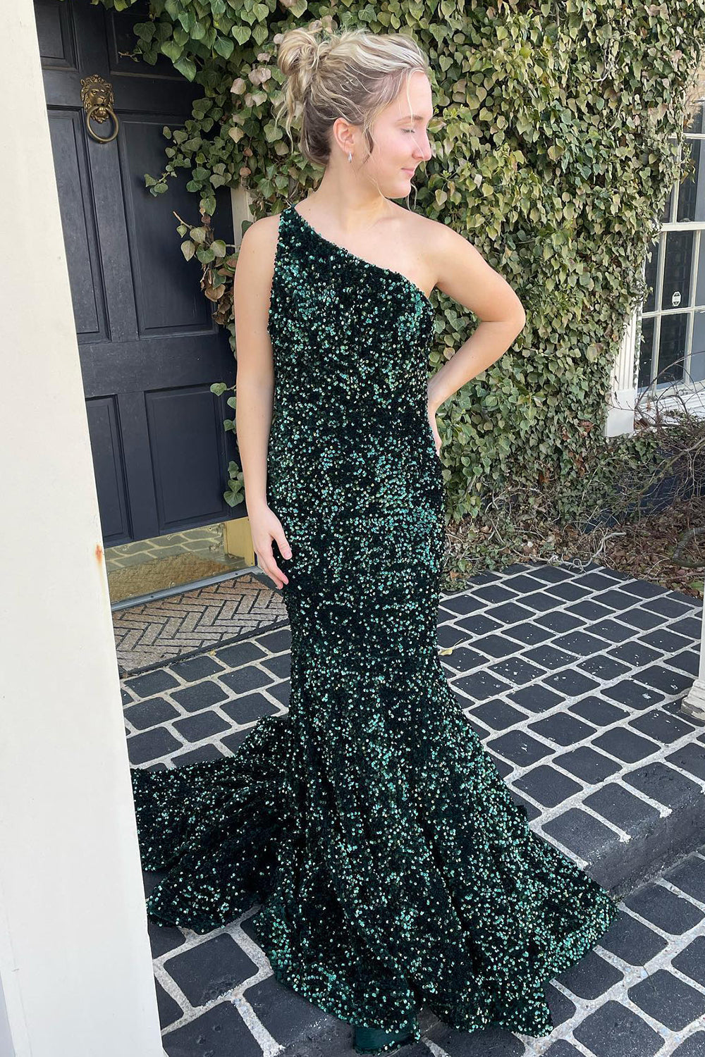 Sequins Prom Dress Mermaid Long Evening Dress