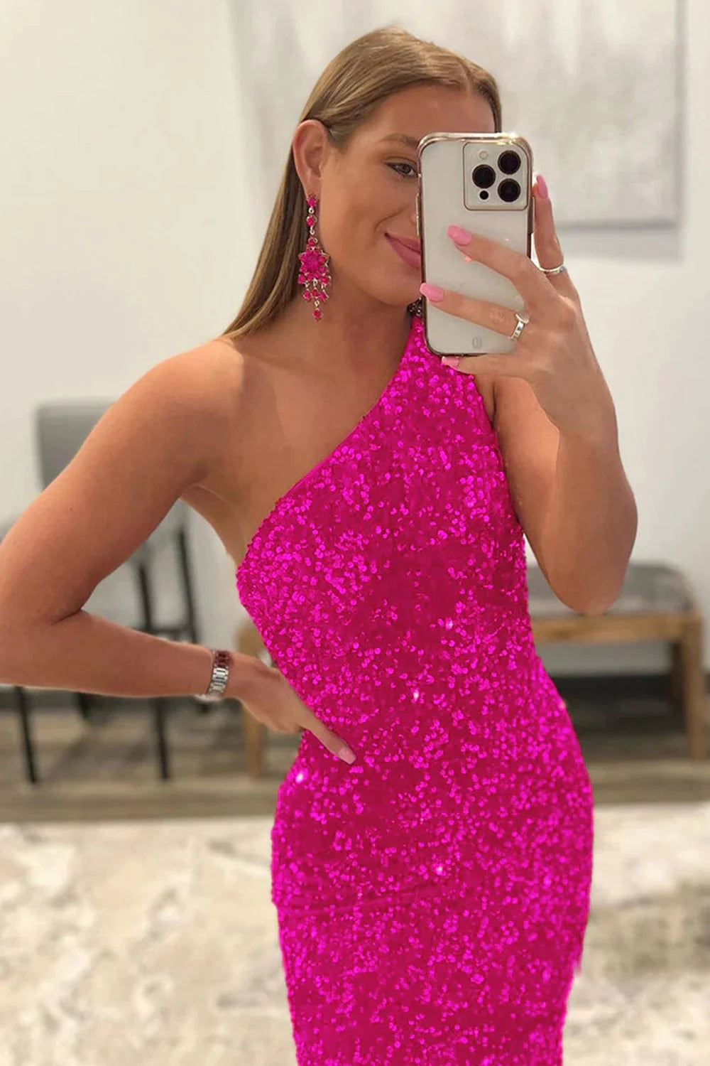 Sequins Prom Dress Mermaid Long Evening Dress