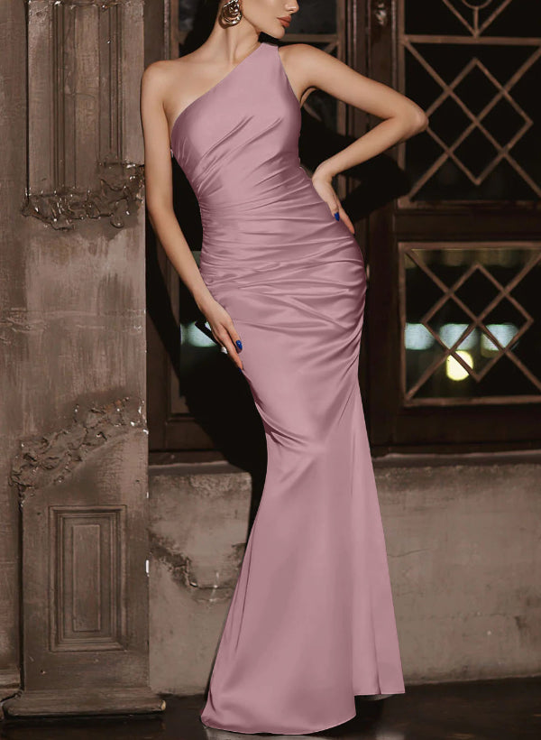Simple Bridesmaid Dresses One Shoulder Trumpet/Mermaid